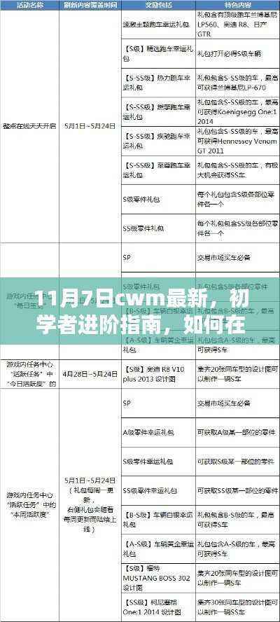初学者进阶指南,如何在11月7日使用cwm完成最新任务攻略
