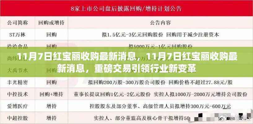重磅!红宝丽收购最新消息揭秘,引领行业新变革!