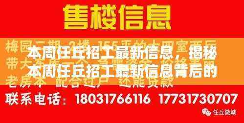 本周任丘招工最新信息揭秘,高科技产品引领未来生活潮流