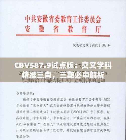 CBV587.9试点版:交叉学科精准三肖,三期必中解析