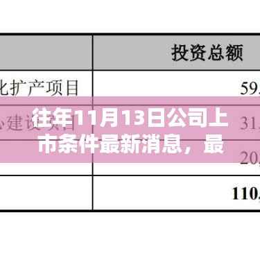 最新指南,详解公司上市条件及准备步骤,往年11月13日最新消息更新!