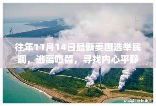 美国选举民调与自然美景交织,心灵静谧之旅的奇妙碰撞
