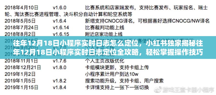 小红书独家指南,轻松定位往年12月18日小程序实时日志,掌握操作技巧全攻略!