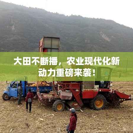 大田不断播,农业现代化新动力重磅来袭!