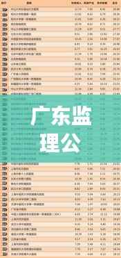 广东监理公司排名揭晓,行业影响力榜单重磅出炉!