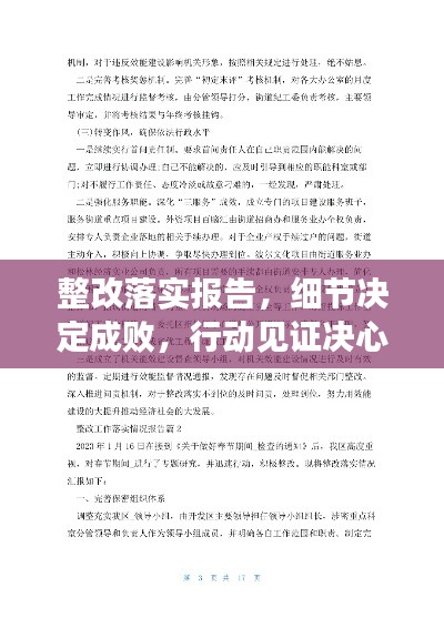 整改落实报告,细节决定成败,行动见证决心!
