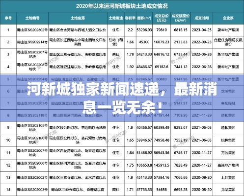 河新城独家新闻速递,最新消息一览无余!