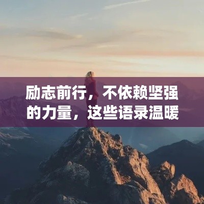 励志前行,不依赖坚强的力量,这些语录温暖心灵