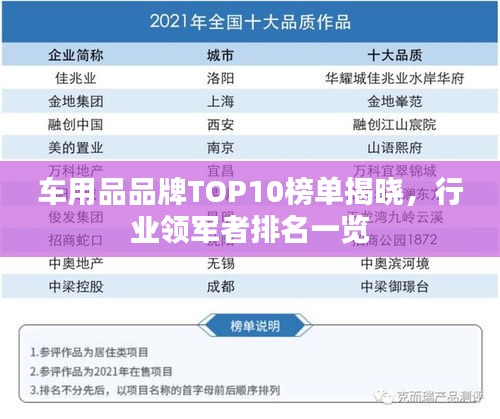 车用品品牌TOP10榜单揭晓,行业领军者排名一览