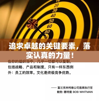 追求卓越的关键要素,落实认真的力量!