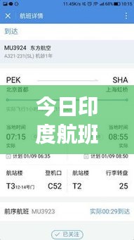 今日印度航班动态表实时更新,最新航班信息一览无余